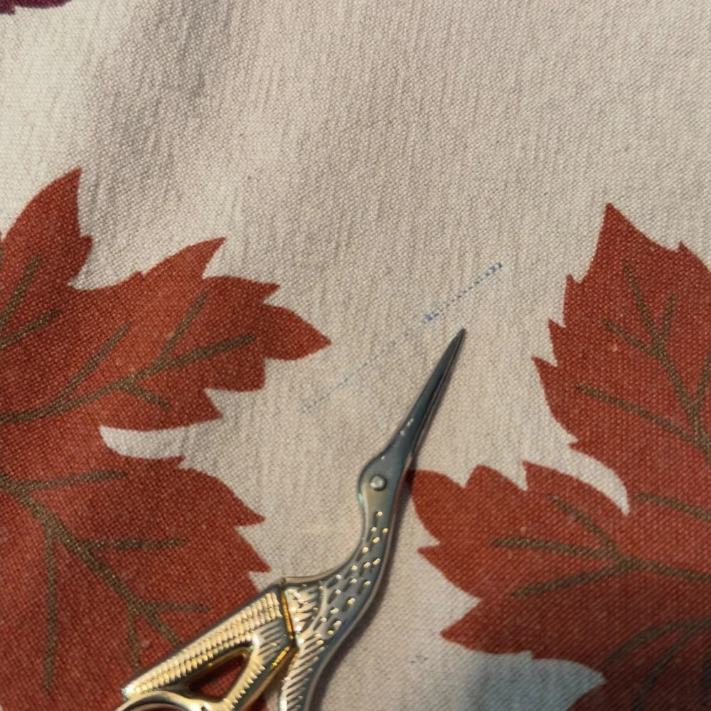 Maple Leaf Tablecloth Cream Orange Red Fall Harvest 51x64 Autumn Festive